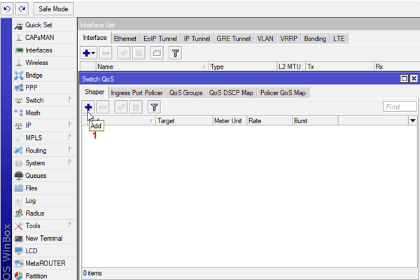 swshaper2 traffic shaper per poort