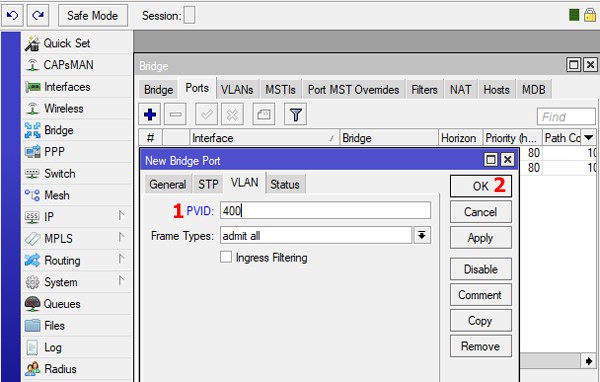 groove-vlan21 mikrotik groove vlan
