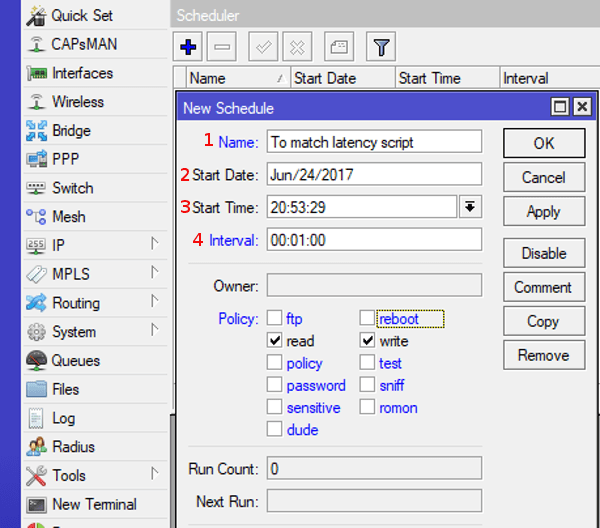 schedule-latency2 mikrotik email bij hoge latentie