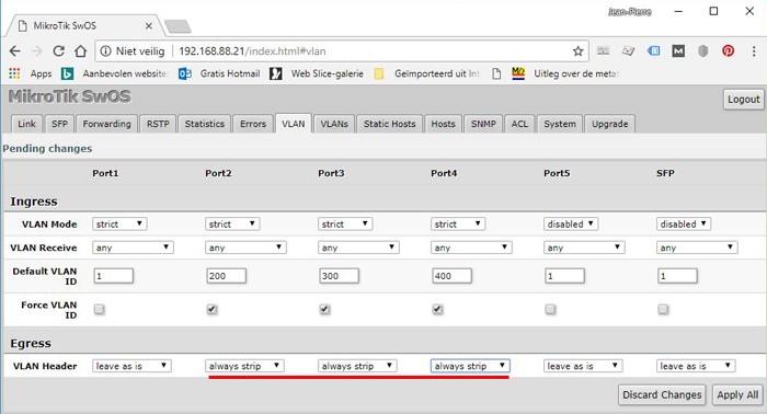port-based-vlan5 port based vlan