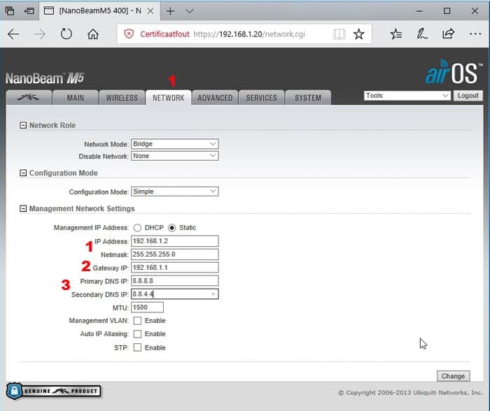 ubnt-point-to-point11 point to point verbinding