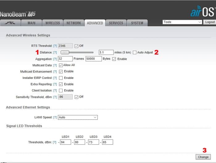 ubnt-point-to-point17 wifi verbinding