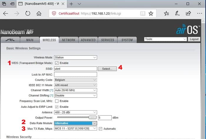 ubnt-point-to-point23 Nanobeam M5 point to point