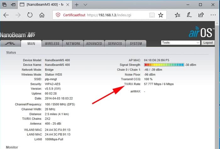 ubnt-point-to-point30 Nanobeam M5 point to point