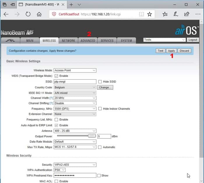 ubnt-point-to-point9 point to point verbinding