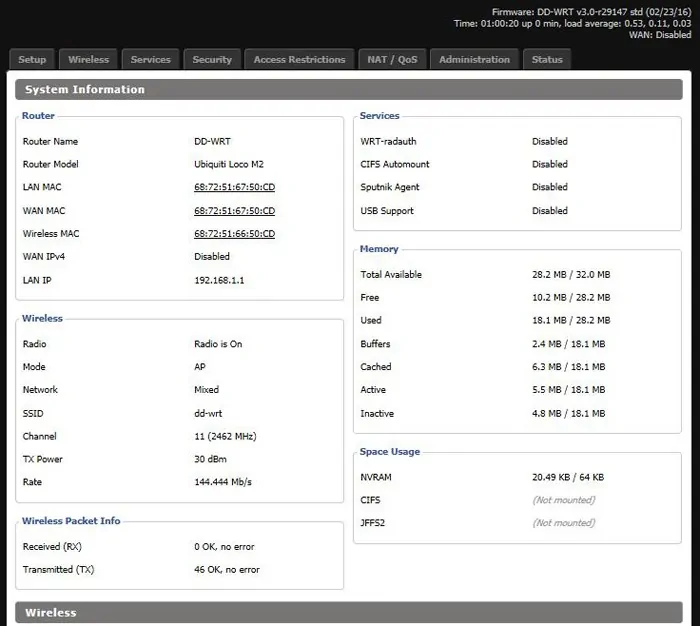 dd-wrt setup